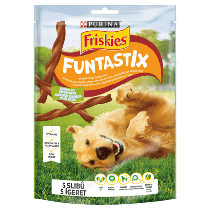Friskies Funtastix Karma dla psów o smaku bekonu i sera 175 g