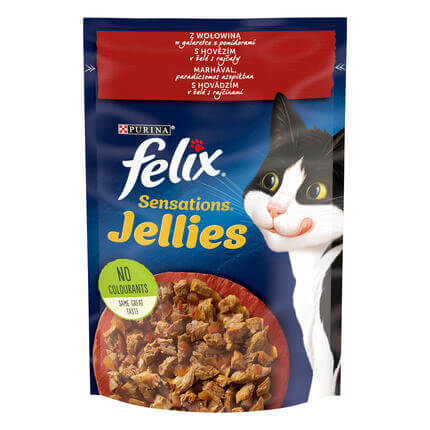 FELIX® Sensations® Jellies  z Wołowiną w Galaretce z Pomidorami