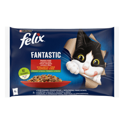 Felix®  Fantastic Karma dla kotów wiejskie smaki w galaretce 340 g (4 x 85 g)