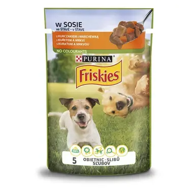 Friskies Adult z kurczakiem i marchewką w sosie