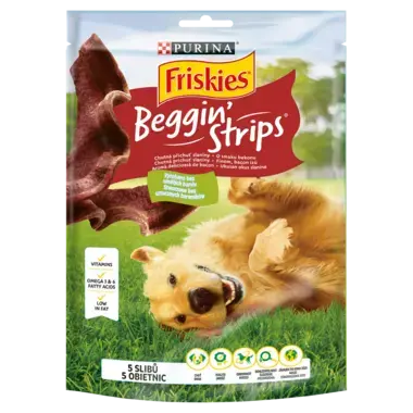Friskies Beggin' Strips Karma dla psów o smaku bekonu 120 g