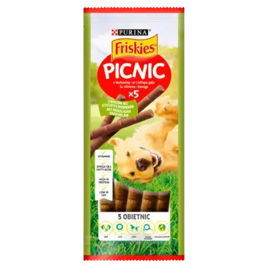 Friskies Picnic Karma dla psów z wołowiną 42 g (5 sztuk)