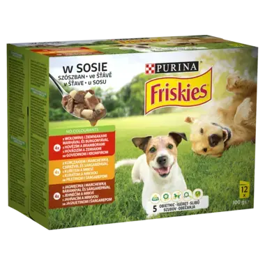 Friskies Karma dla psów w sosie 1200 g (12 x 100 g)