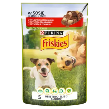 Friskies Karma dla psów w sosie z wołowiną i ziemniakami 100 g