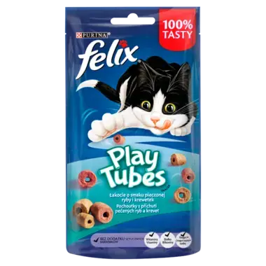 Felix® Play Tubes Łakocie o smaku pieczonej ryby i krewetek 50 g