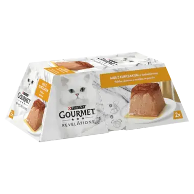 Gourmet® Revelations Karma dla kotów mus z kurczakiem w kaskadzie sosu 114 g (2 x 57 g)