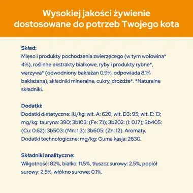 PURINA® CAT CHOW® Adult z Wołowiną i bakłażanem w galaretce dla dorosłych kotów