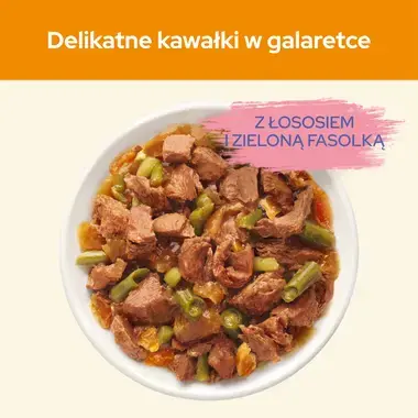 PURINA® CAT CHOW® Adult z Łososiem i zieloną fasolką w galaretce dla dorosłych kotów