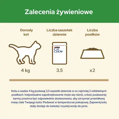 Purina® Cat Chow® Purina® Cat Chow®  Sterilised, delikatne kawałki w sosie Z jagnięciną i zieloną fasolką Pełnoporcjowa karma