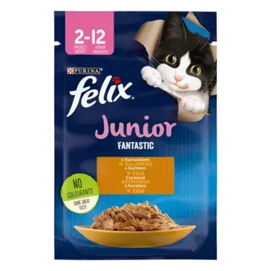 Felix® Fantastic® Junior Karma dla kociąt kurczak w galaretce 85 g