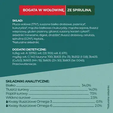 PURINA ONE DUAL NATURE Spirulina Sterilized Wołowina 750g