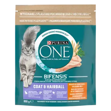 Purina ONE Coat&Hairball, Bogata w Kurczaka