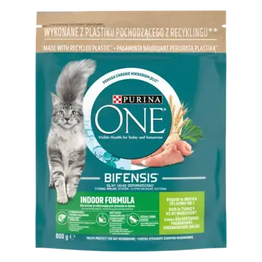 Purina ONE Indoor, Bogata w Indyka i Pełne Ziarna