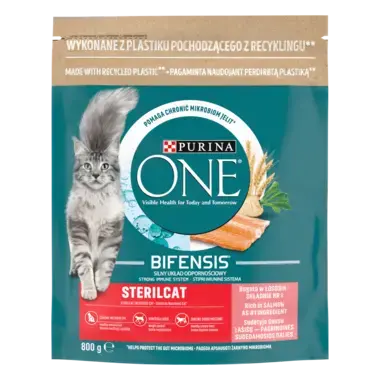 Purina ONE Sterilcat, Bogata w Łososia