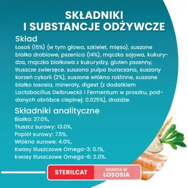 Purina ONE Sterilcat, Bogata w Łososia