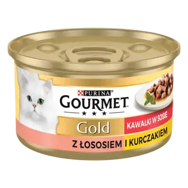 Gourmet® GOLD z Łososiem i Kurczakiem w sosie