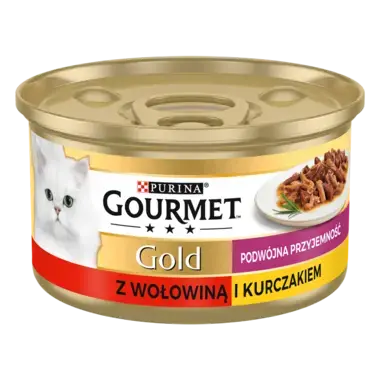 ourmet® GOLD Podwójna przyjemność z wołowiną i kurczakiem